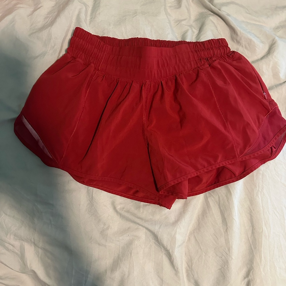 Women's Red Athletic Shorts